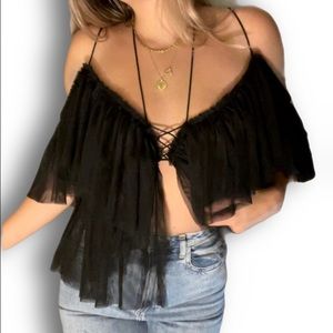 sheer crop top by Kiki Riki